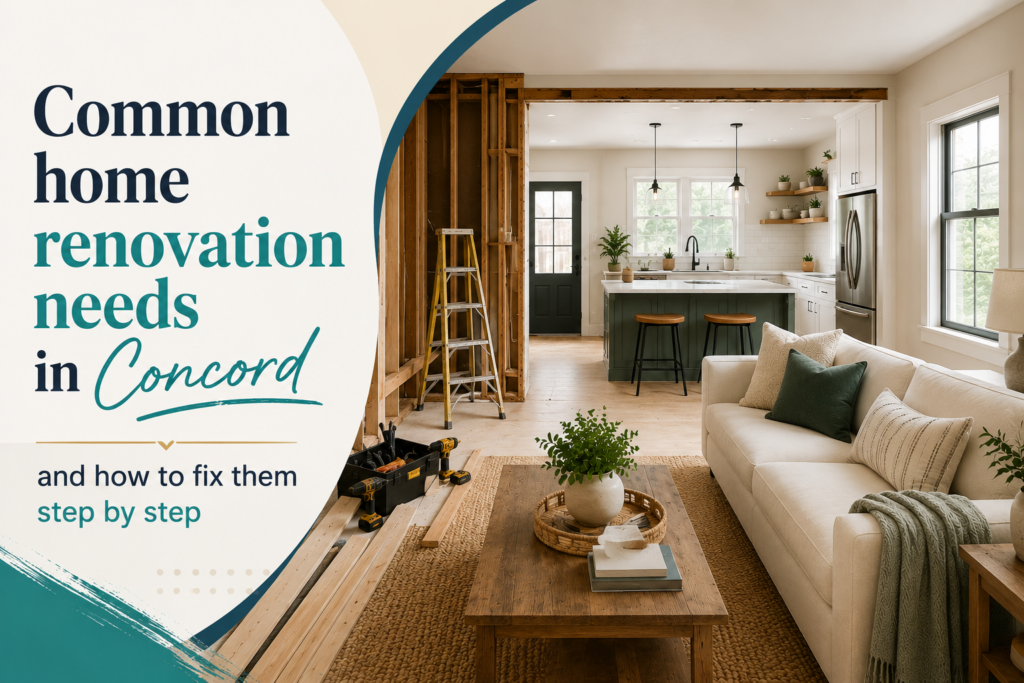 Common Home Renovation Needs in Concord and How to Fix Them Step by Step